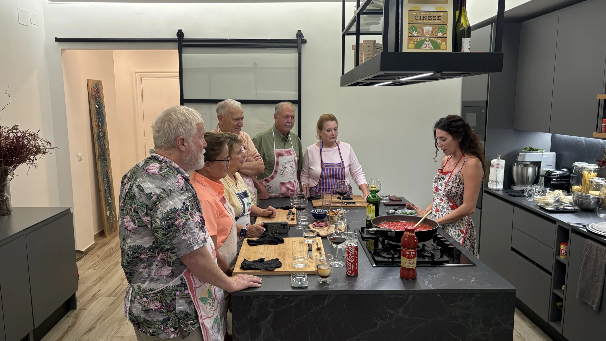 Photo from the cooking class at Gin's home